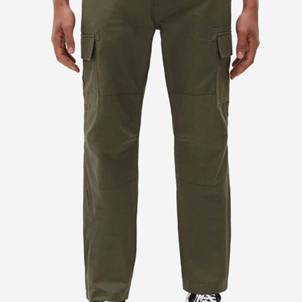 Dickies pantaloni de bumbac culoarea verde