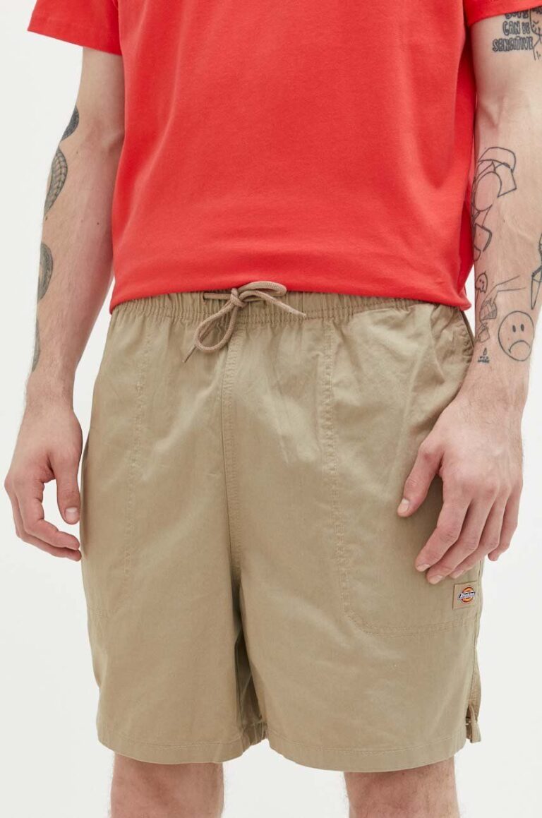 Dickies pantaloni scurti din bumbac culoarea bej