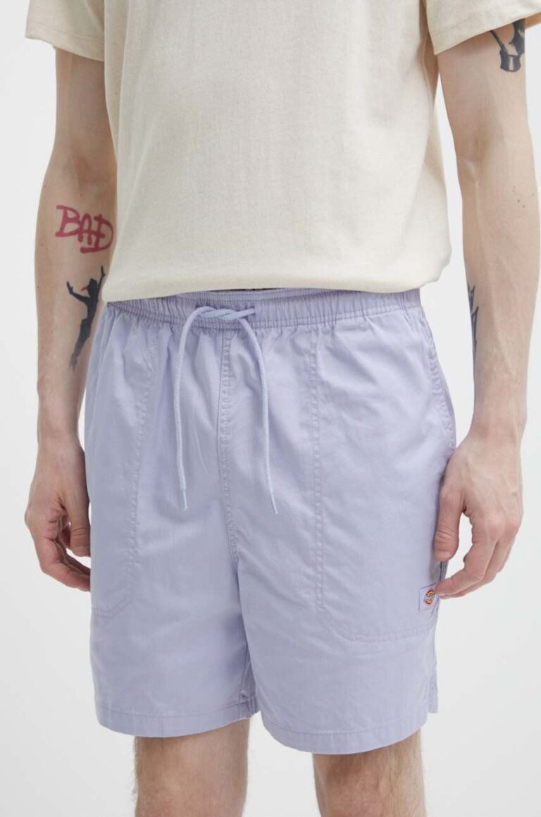 Dickies pantaloni scurti din bumbac culoarea violet