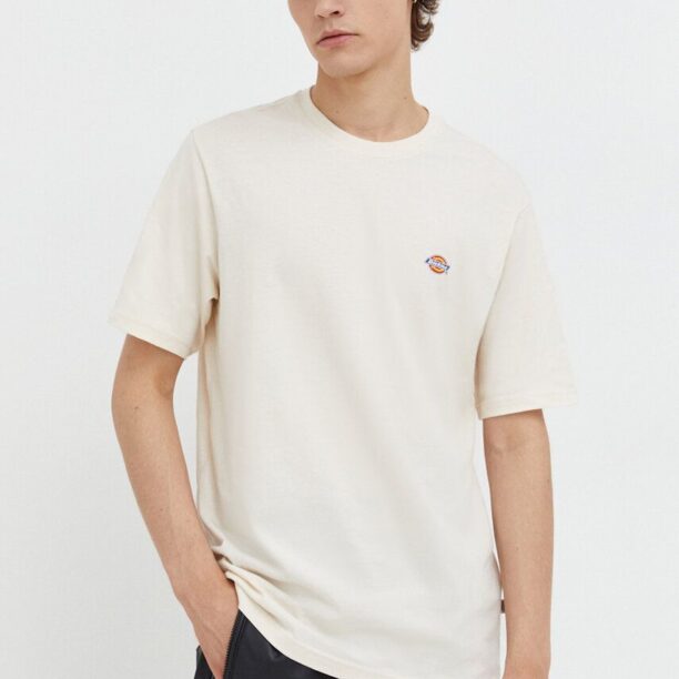 Dickies tricou din bumbac culoarea bej