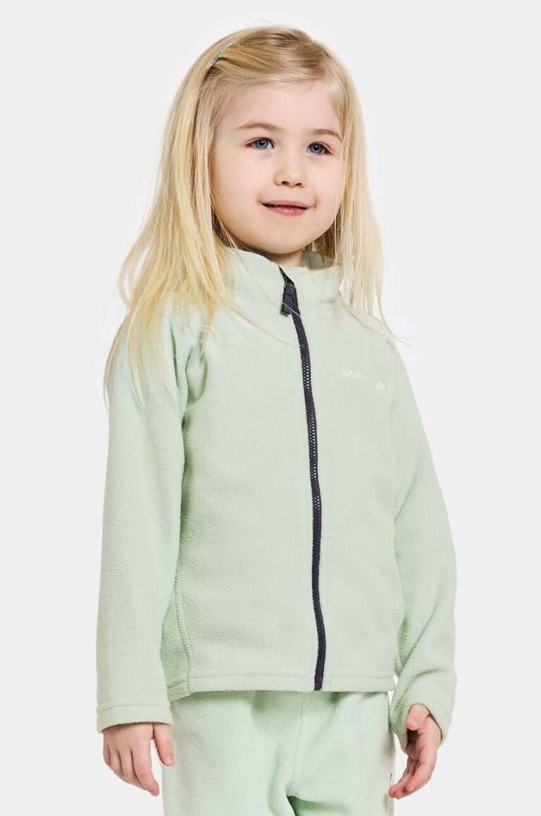 Didriksons bluza copii MONTE KIDS FULLZIP culoarea roz