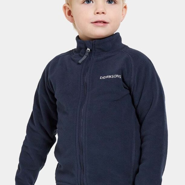 Didriksons bluza copii MONTE KIDS FULLZIP culoarea roz