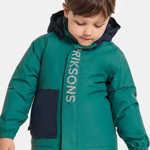 Didriksons geaca de iarna pentru copii RIO KIDS JKT culoarea verde