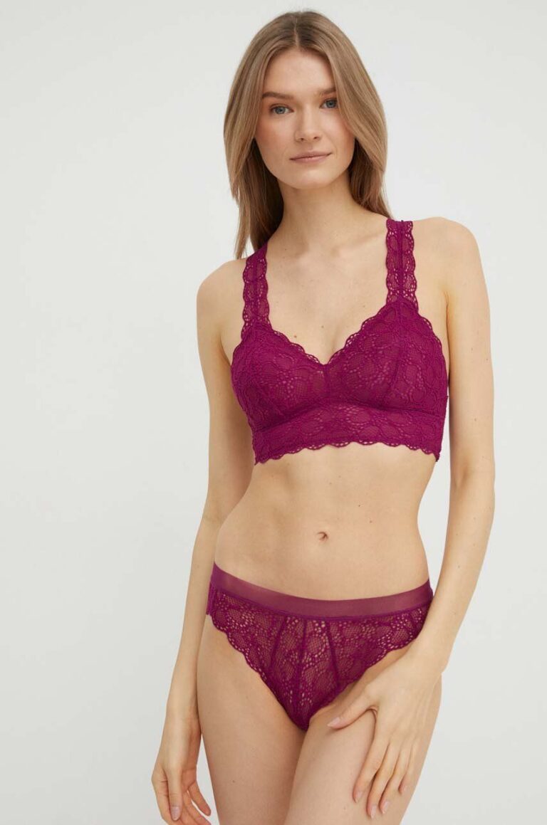 Dkny chiloti brazilieni culoarea bordo preţ