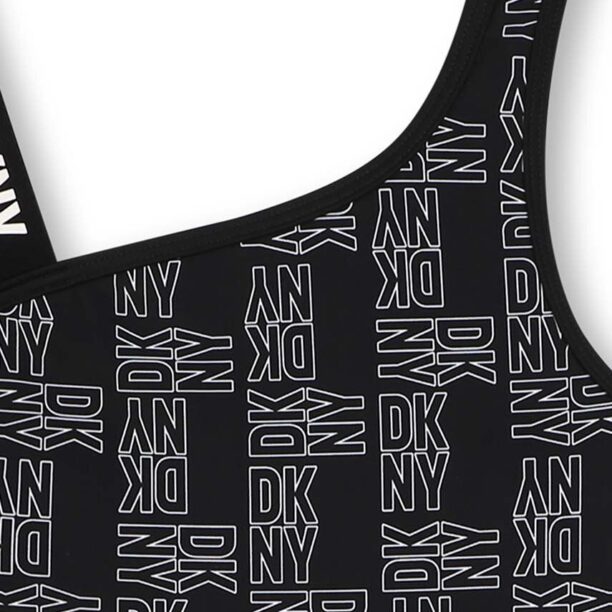 Dkny costum de baie dintr-o bucată pentru copii culoarea negru preţ