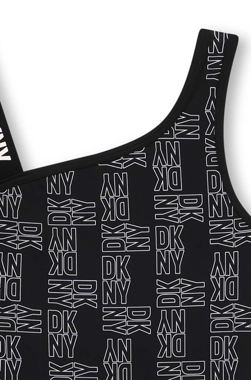 Dkny costum de baie dintr-o bucată pentru copii culoarea negru preţ