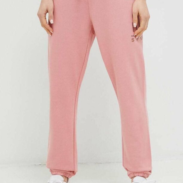 Dkny pantaloni de trening culoarea roz