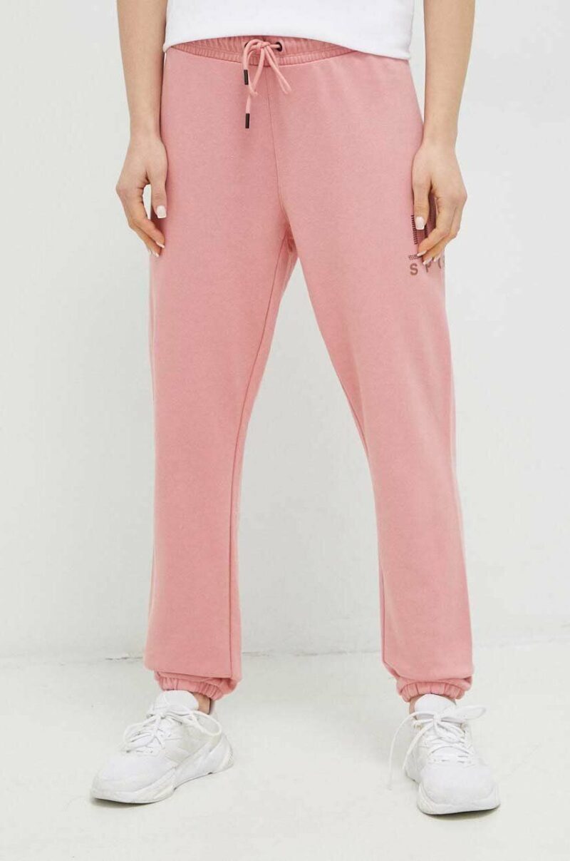 Dkny pantaloni de trening culoarea roz