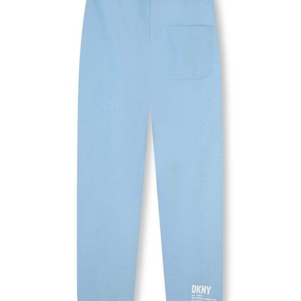 Dkny pantaloni de trening din bumbac pentru copii cu imprimeu preţ