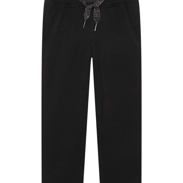 Dkny pantaloni de trening din bumbac pentru copii culoarea negru