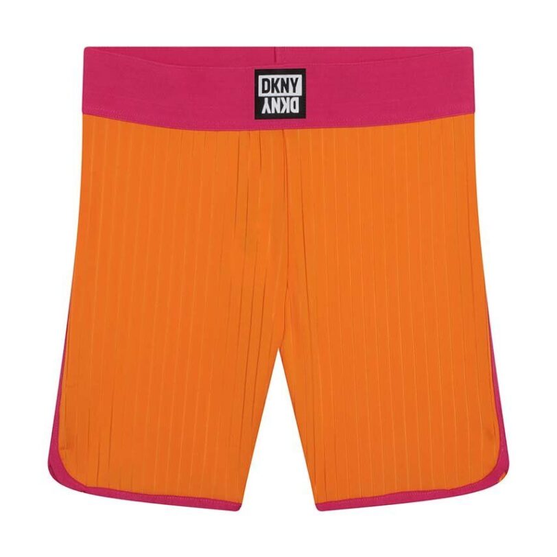 Dkny pantaloni scurti copii culoarea portocaliu