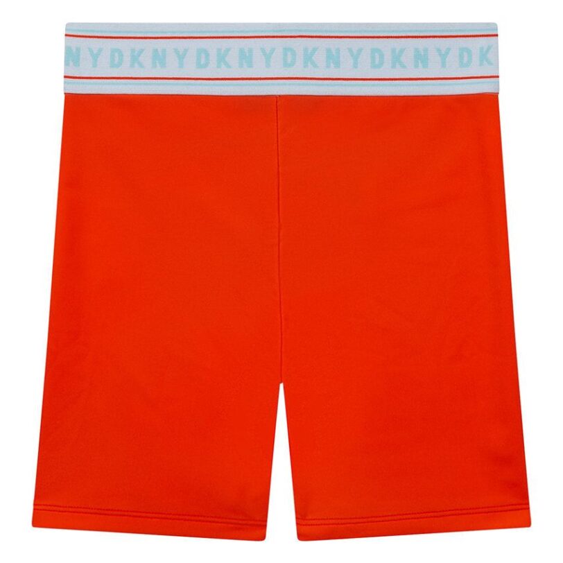Dkny pantaloni scurti copii culoarea portocaliu