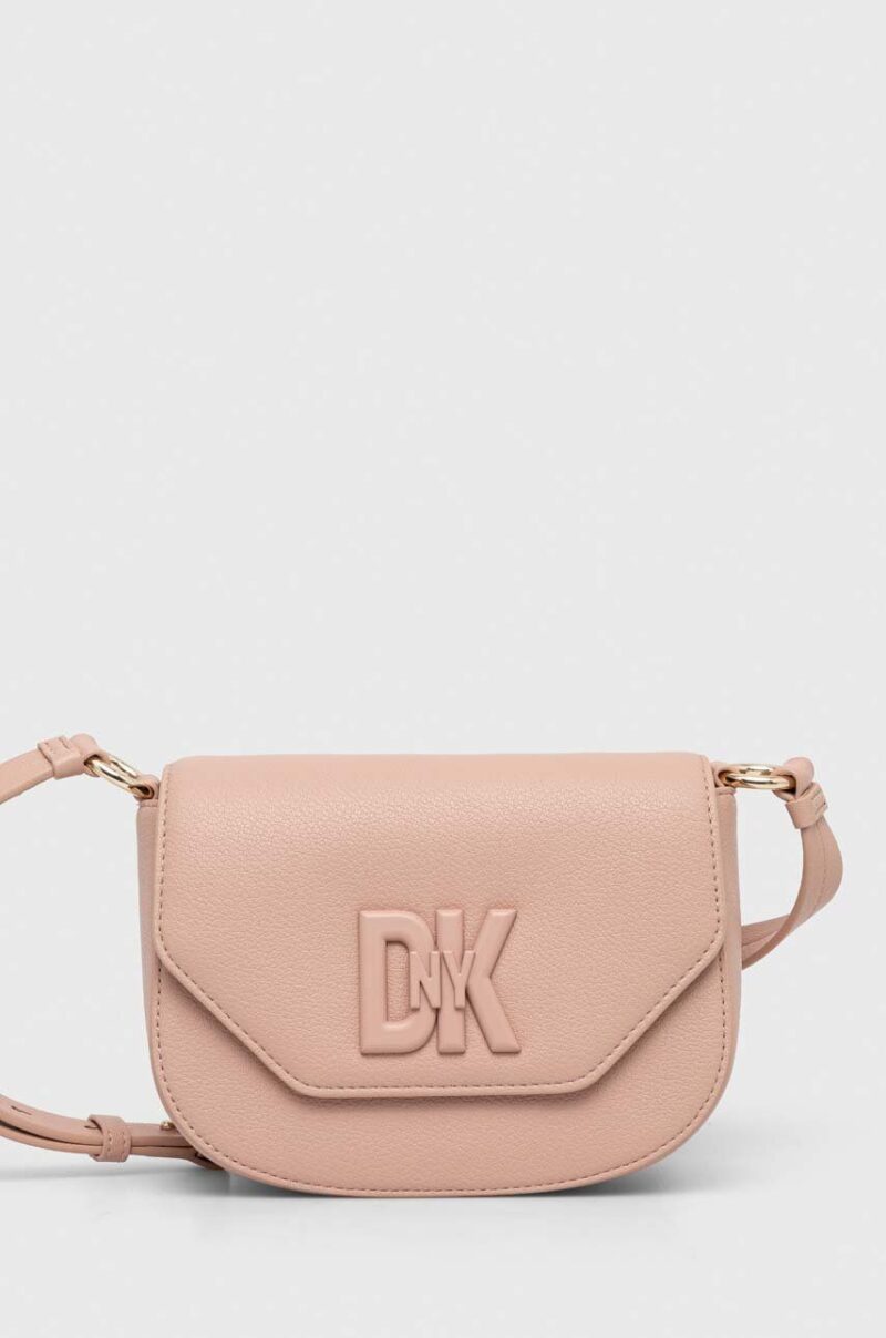 Dkny poseta de piele culoarea bej