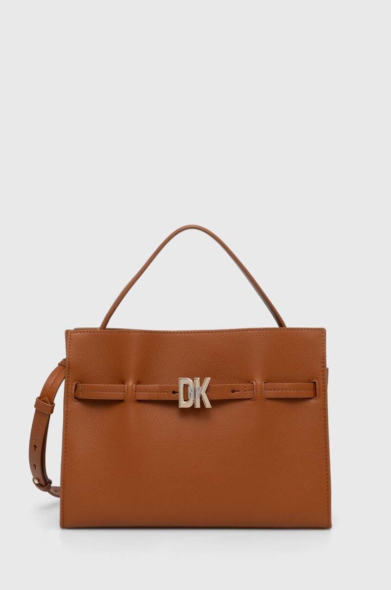 Dkny poseta de piele culoarea maro