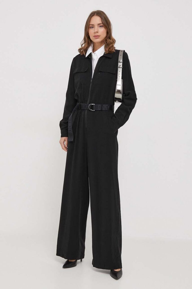 Dkny salopeta culoarea negru preţ