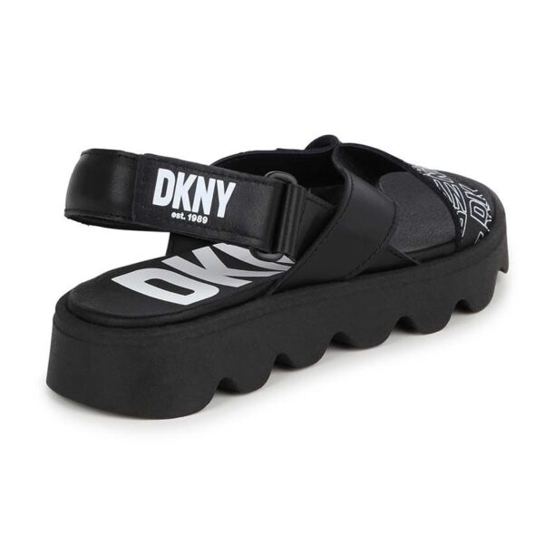 Dkny sandale din piele pentru copii culoarea negru preţ