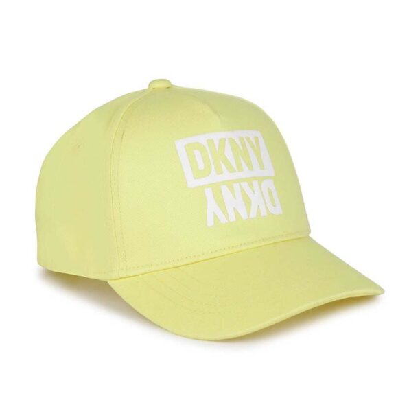 Dkny șapcă din bumbac pentru copii culoarea galben