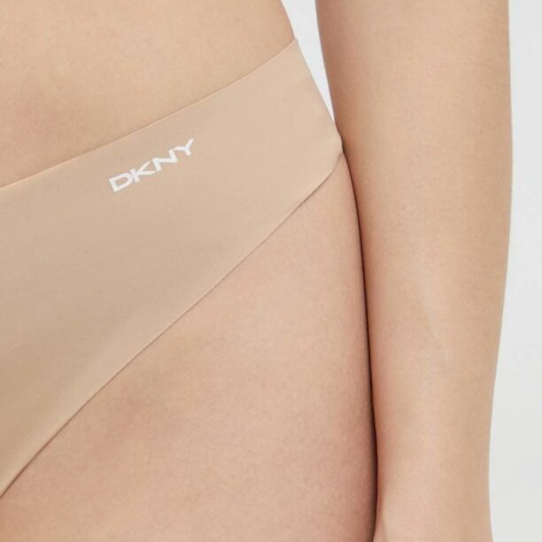 Dkny tanga 2-pack culoarea bej preţ