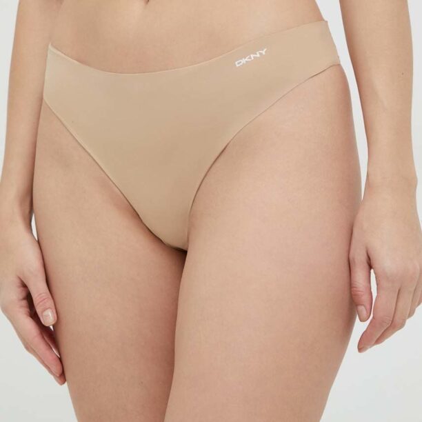 Dkny tanga 2-pack culoarea bej