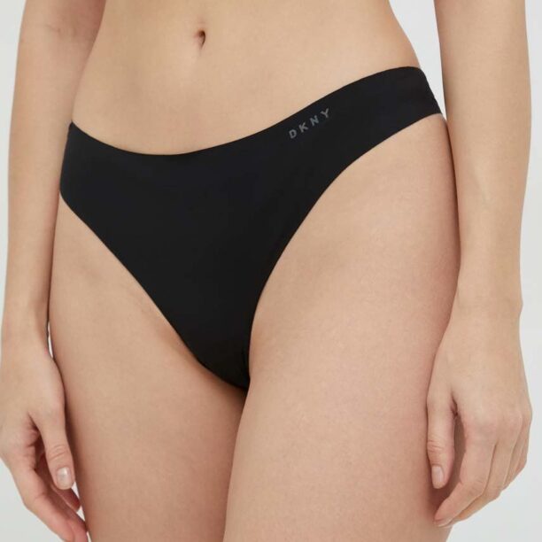 Dkny tanga 2-pack culoarea negru