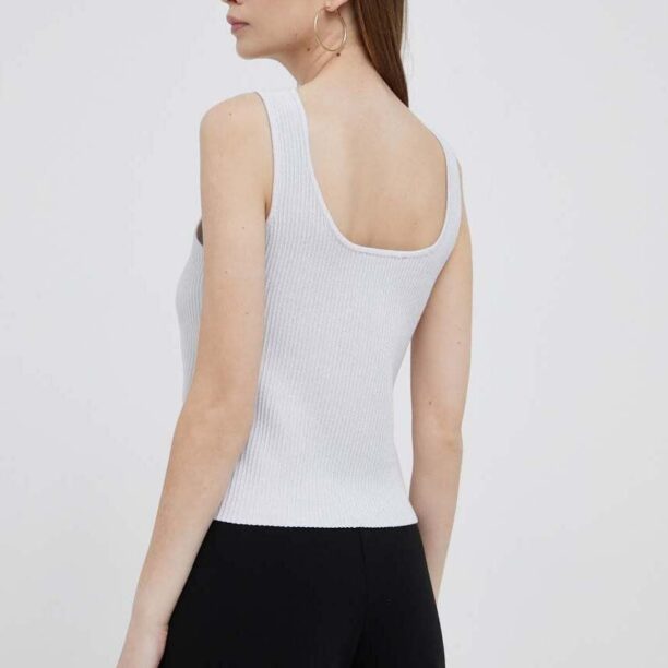 Dkny top culoarea alb preţ