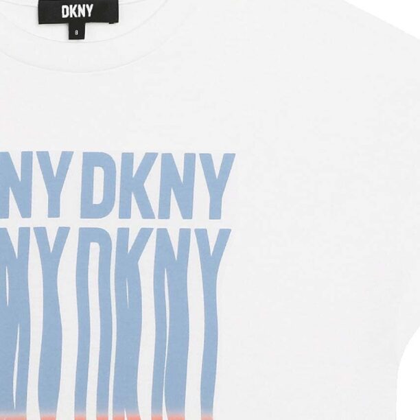 Dkny tricou copii culoarea alb preţ