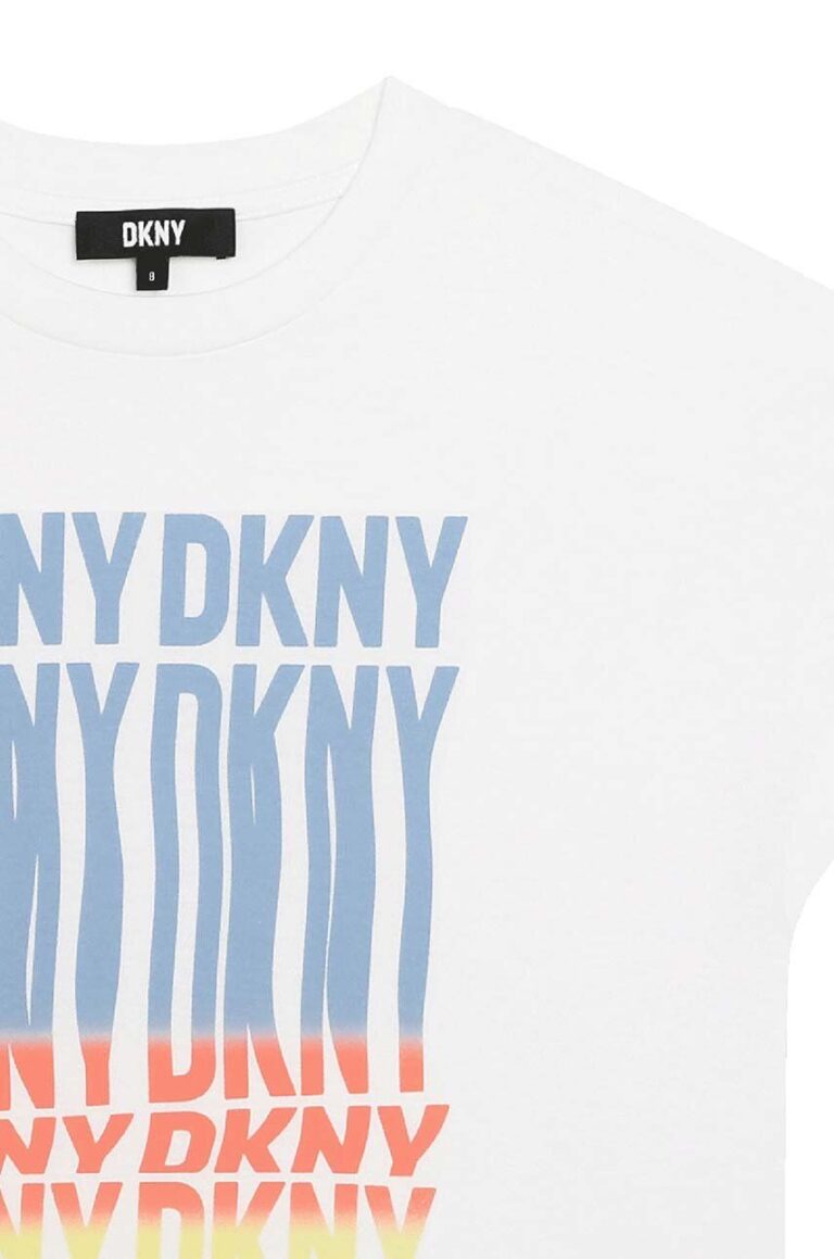 Dkny tricou copii culoarea alb preţ