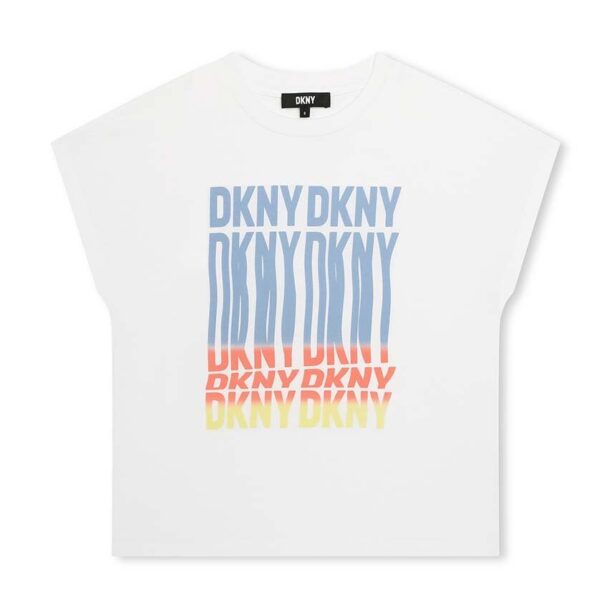 Dkny tricou copii culoarea alb