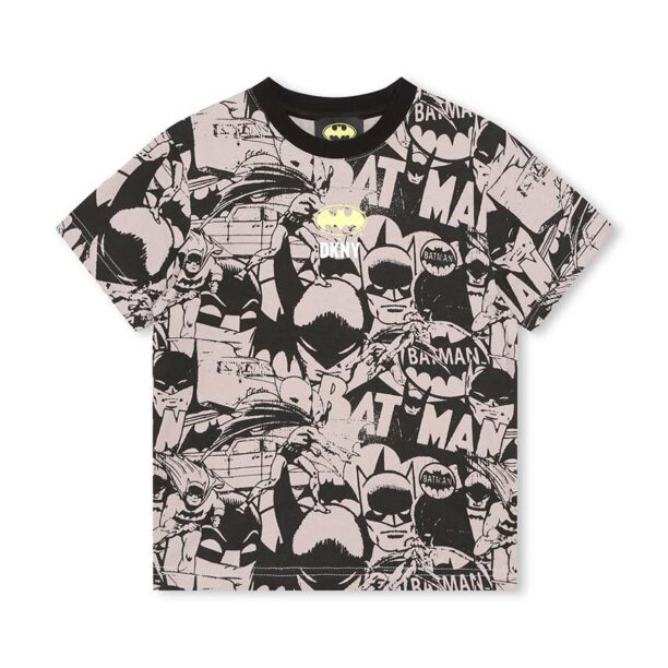 Dkny tricou de bumbac pentru copii x DC Comics culoarea negru