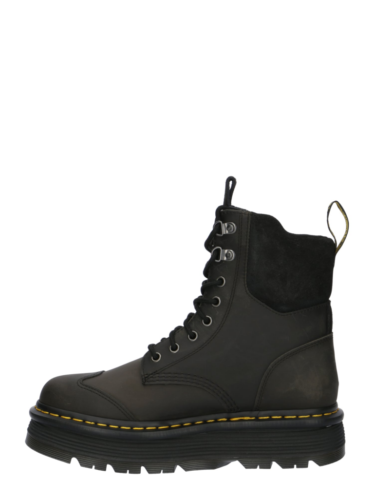 Dr. Martens Cizme cu șireturi 'ZebZag 8 Tie'  galben / negru