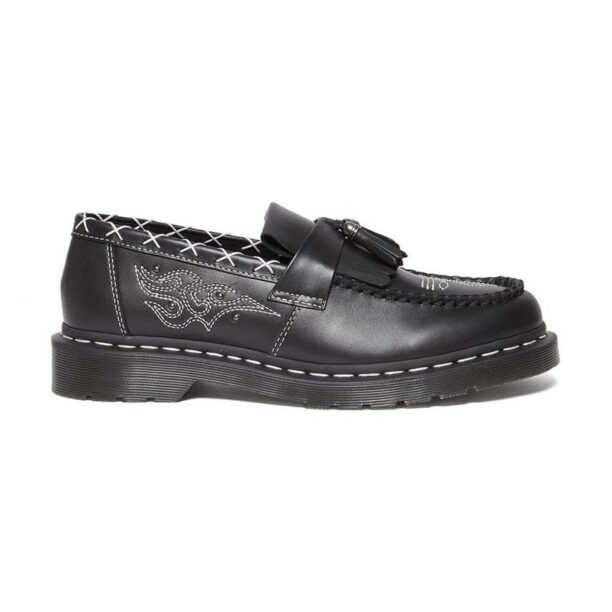 Dr. Martens mocasini de piele Adrian Gothic Americana culoarea negru