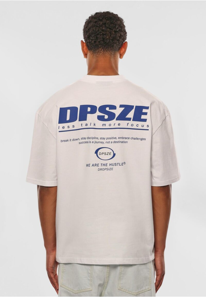 Preţ Dropsize Tricou 'Less Talk'  alb kitt / bleumarin