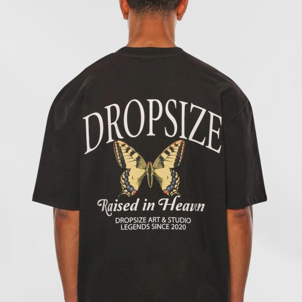 Preţ Dropsize Tricou 'Raised In Heaven'  nisipiu / negru / alb