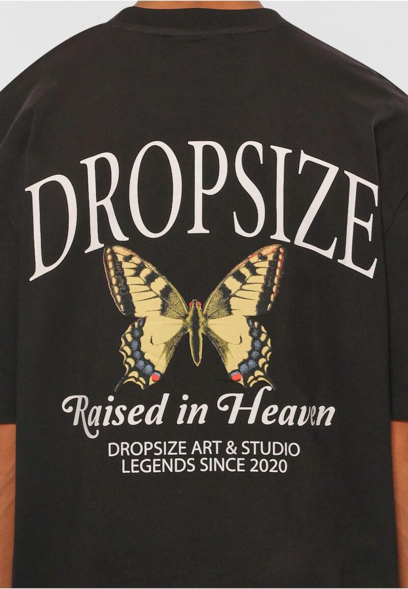 Original Dropsize Tricou 'Raised In Heaven'  nisipiu / negru / alb