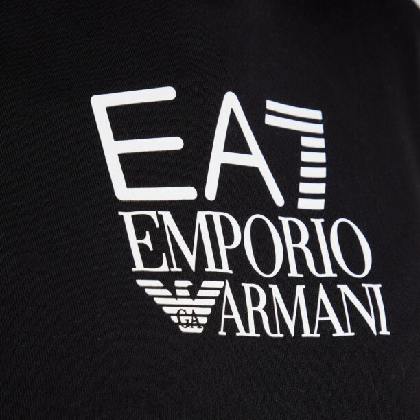 Preţ EA7 Emporio Armani Bluză de molton  negru / alb