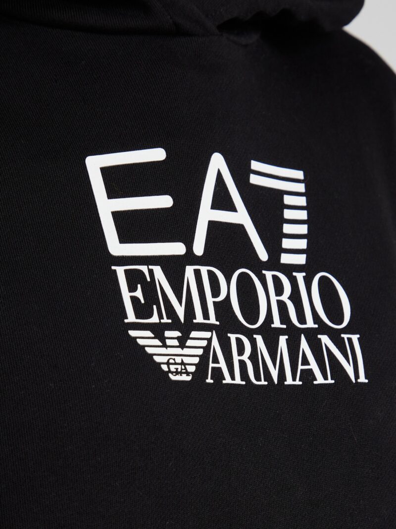 Preţ EA7 Emporio Armani Bluză de molton  negru / alb