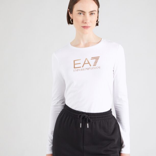 EA7 Emporio Armani Tricou  auriu / alb