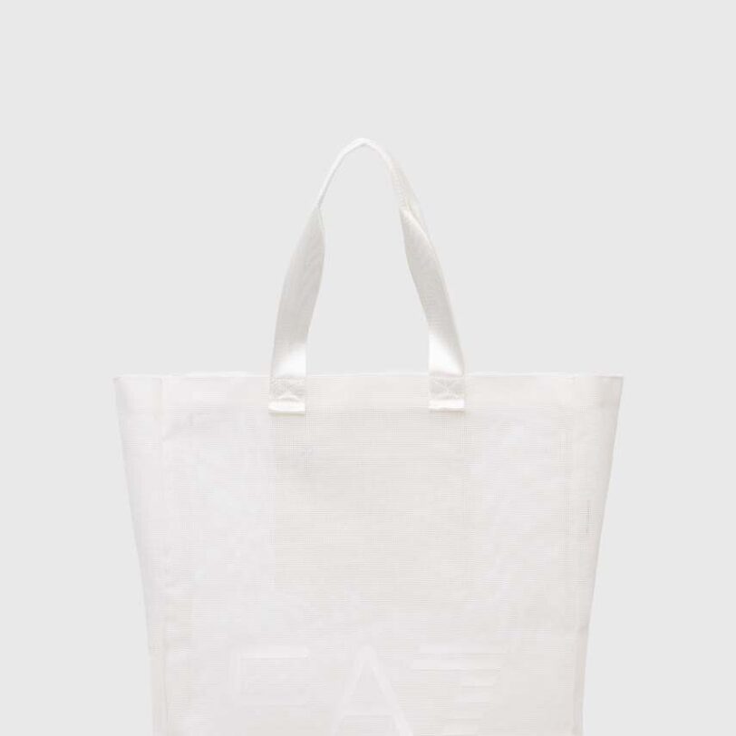 EA7 Emporio Armani geanta de plaja culoarea alb