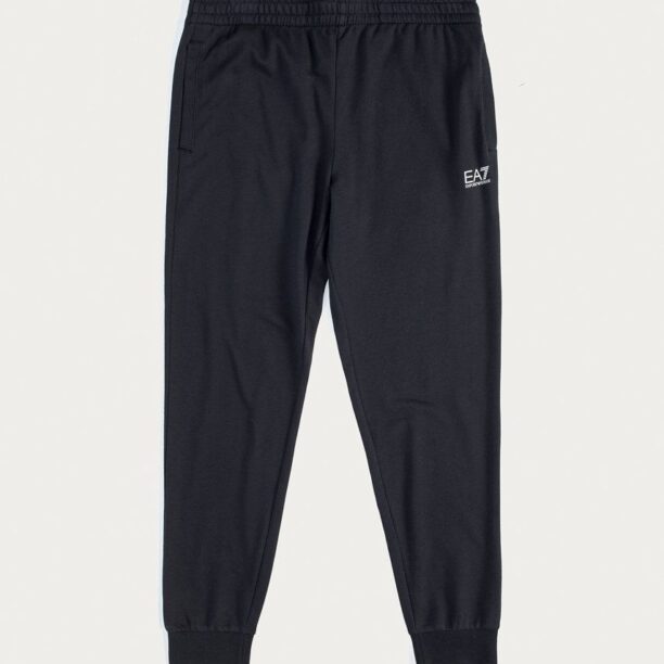 EA7 Emporio Armani pantaloni de trening din bumbac culoarea albastru marin