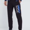 EA7 Emporio Armani pantaloni de trening din bumbac culoarea negru