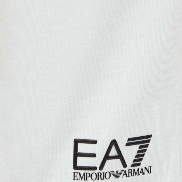 EA7 Emporio Armani pantaloni scurti din bumbac culoarea turcoaz preţ