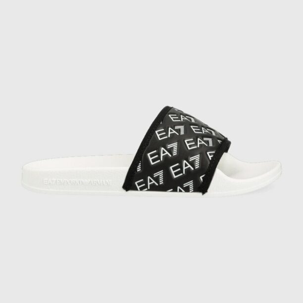 EA7 Emporio Armani papuci XCP010 XK340 A120 culoarea negru