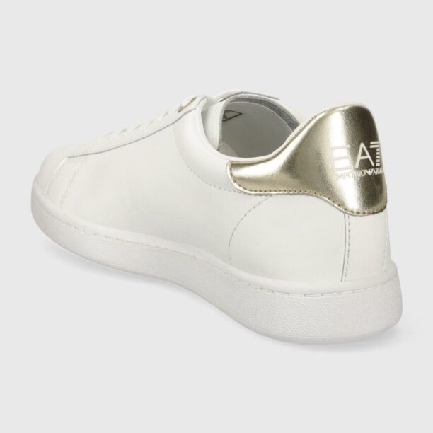 EA7 Emporio Armani sneakers din piele culoarea alb preţ