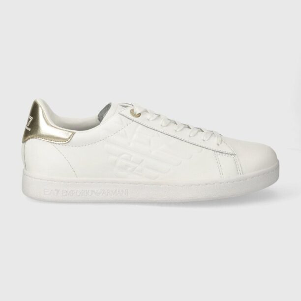 EA7 Emporio Armani sneakers din piele culoarea alb