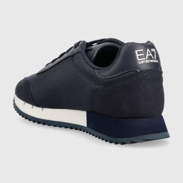 EA7 Emporio Armani sneakers pentru copii culoarea albastru marin preţ