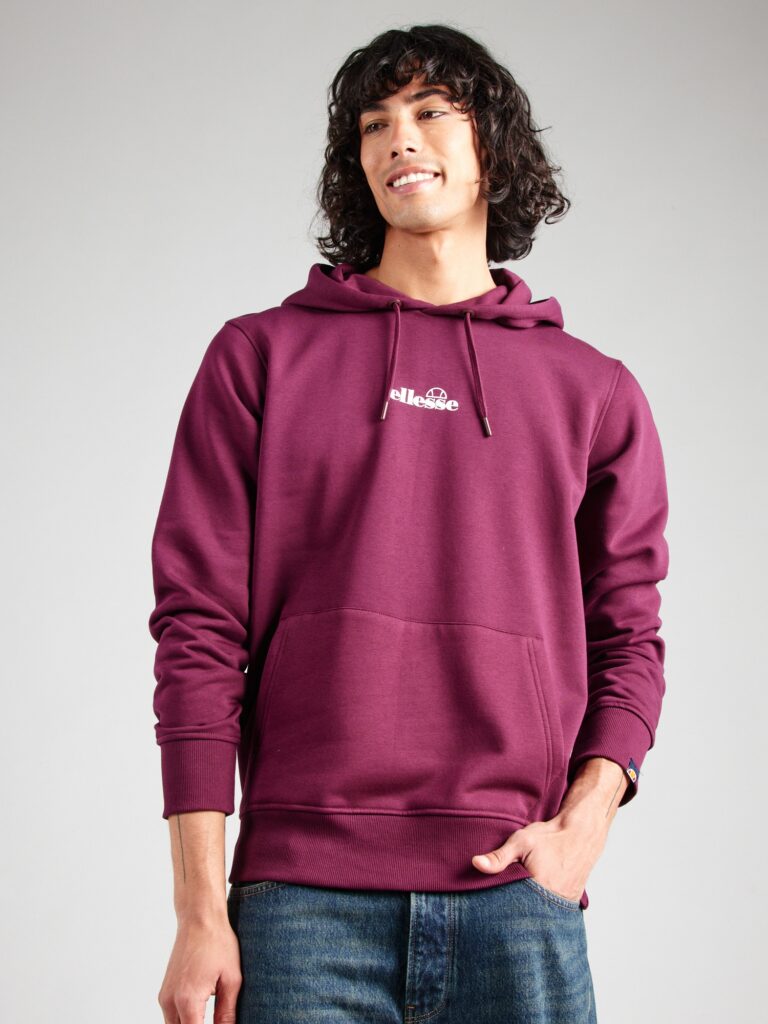 ELLESSE Bluză de molton 'Pershuta Oh'  roșu burgundy / alb