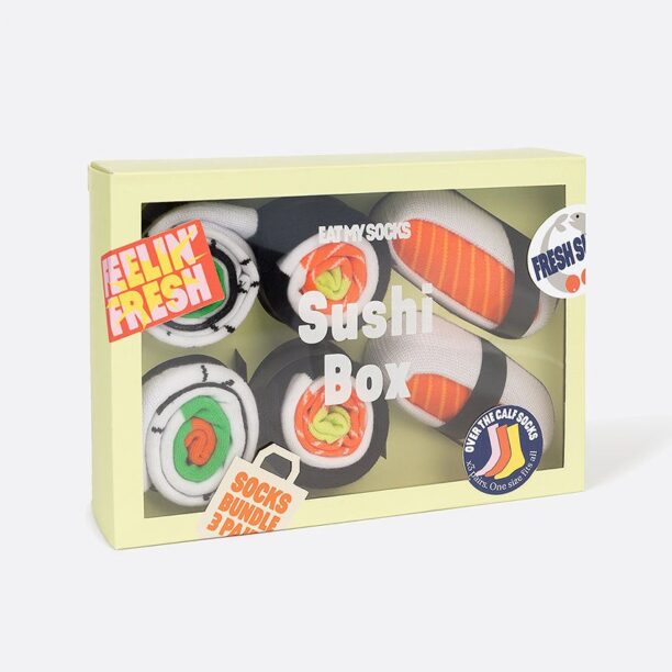 Eat My Socks Sosete Sushi Box (3-pack)