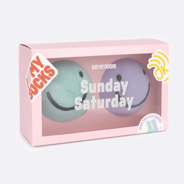 Eat My Socks sosete Saturday Sunday 2-pack