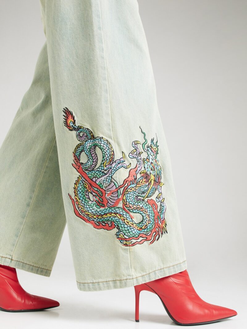 Preţ Ed Hardy Jeans 'TWISTED DRAGON'  verde / roșu deschis