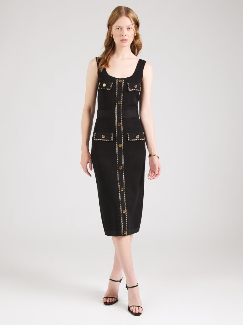 Elisabetta Franchi Rochie tricotat  auriu / negru